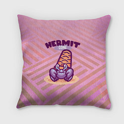 Подушка квадратная Hermit cone Отшельник, цвет: 3D-принт