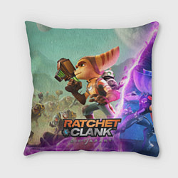 Подушка квадратная Ratchet & Clank: Rift Apart, цвет: 3D-принт