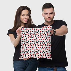 Подушка квадратная Карточные Масти, цвет: 3D-принт — фото 2