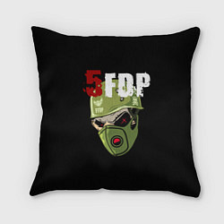 Подушка квадратная FFDP череп в каске и маске