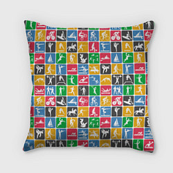 Подушка квадратная СПОРТ, цвет: 3D-принт