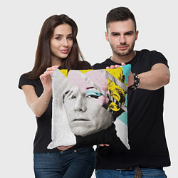 Подушка квадратная Энди Уорхол Andy Warhol, цвет: 3D-принт — фото 2