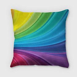Подушка квадратная Радуга, цвет: 3D-принт