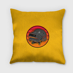 Подушка квадратная Шлем Пабг, цвет: 3D-принт