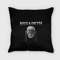 Подушка квадратная Megadeth, цвет: 3D-принт