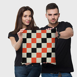 Подушка квадратная Образец шахматной доски, цвет: 3D-принт — фото 2