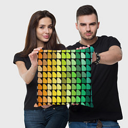 Подушка квадратная Палитра, цвет: 3D-принт — фото 2