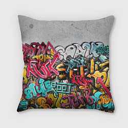 Подушка квадратная Graffiti on the wall, цвет: 3D-принт