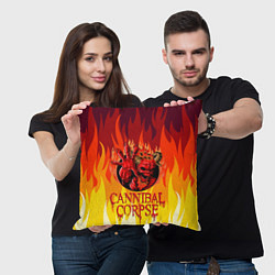 Подушка квадратная Cannibal Corpse Труп Канниба, цвет: 3D-принт — фото 2