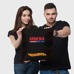 Подушка квадратная Armenia forever ever, цвет: 3D-принт — фото 2