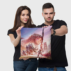 Подушка квадратная Элой Horizon Forbidden West DE, цвет: 3D-принт — фото 2