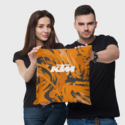 Подушка квадратная KTM КТМ Z, цвет: 3D-принт — фото 2