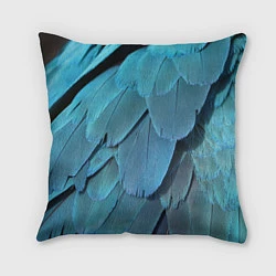 Подушка квадратная Перья попугая, цвет: 3D-принт