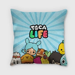 Подушка квадратная Toca Life World, цвет: 3D-принт