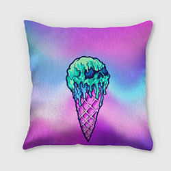Подушка квадратная Мороженое Ice Scream Череп Z, цвет: 3D-принт