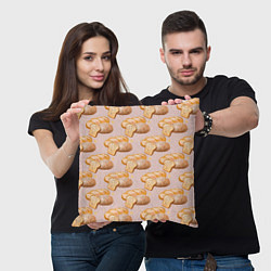 Подушка квадратная Выпечка - хлеб, цвет: 3D-принт — фото 2