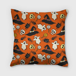 Подушка квадратная Хэллоуинские шалости, цвет: 3D-принт