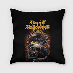 Подушка квадратная Черный ворон на Хэллоуин, цвет: 3D-принт