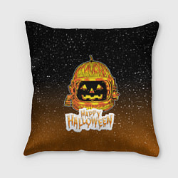 Подушка квадратная ТЫКВА КОСМОНАВТ SPACE HALLOWEEN, цвет: 3D-принт
