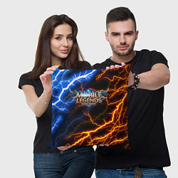 Подушка квадратная Mobile Legends разряды молний flash, цвет: 3D-принт — фото 2