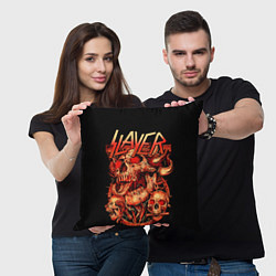 Подушка квадратная Slayer, Reign in Blood, цвет: 3D-принт — фото 2