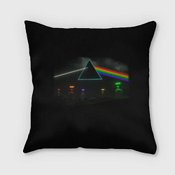 Подушка квадратная ПИНК ФЛОЙД PINK FLOYD LOGO, цвет: 3D-принт