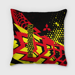 Подушка квадратная Mitsubishi Митсубиши, цвет: 3D-принт