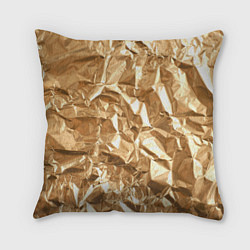 Подушка квадратная Мятая Фольга, цвет: 3D-принт