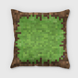 Подушка квадратная Minecraft блок травы, цвет: 3D-принт