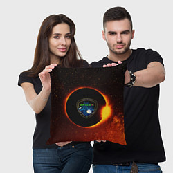 Подушка квадратная SPACE X сингулярность, цвет: 3D-принт — фото 2