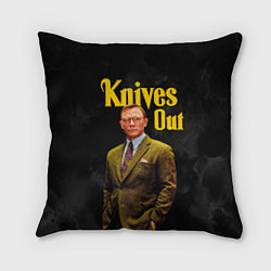 Подушка квадратная Достать ножи Knives Out, цвет: 3D-принт