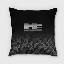 Подушка квадратная H2 HUMMER LOGO, цвет: 3D-принт