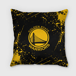 Подушка квадратная GOLDEN STATE WARRIORS? , БРЫЗГИ КРАСОК, цвет: 3D-принт