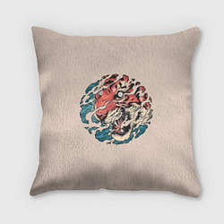 Подушка квадратная Тора Японский тигр, цвет: 3D-принт