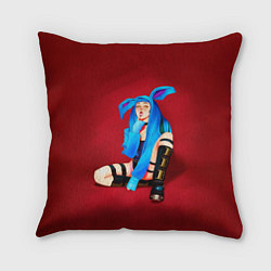 Подушка квадратная Зайка Ашникко, цвет: 3D-принт