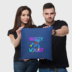 Подушка квадратная Huggy Wuggy: Зубастый монстр, цвет: 3D-принт — фото 2