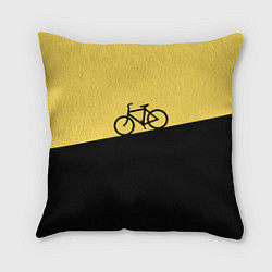 Подушка квадратная Бегущий за велосипедом, цвет: 3D-принт