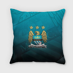 Подушка квадратная Manchester City Teal Themme, цвет: 3D-принт