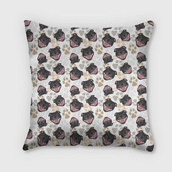 Подушка квадратная Стаффордширский Бультерьер Bull-Terrier, цвет: 3D-принт