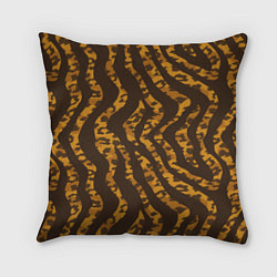 Подушка квадратная Шкура тигра леопарда гибрид, цвет: 3D-принт