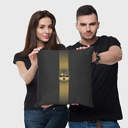 Подушка квадратная Barcelona Gold-Graphite Theme, цвет: 3D-принт — фото 2