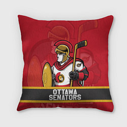 Подушка квадратная Оттава Сенаторз, Ottawa Senators, цвет: 3D-принт