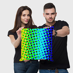 Подушка квадратная Цветная кислота, цвет: 3D-принт — фото 2