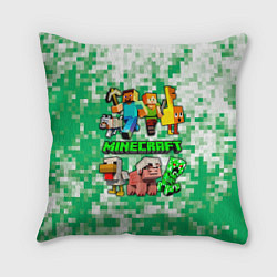 Подушка квадратная Minecraft персонажи мобы, цвет: 3D-принт