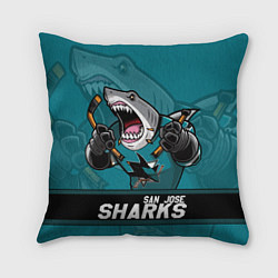 Подушка квадратная San Jose Sharks, Сан Хосе Шаркс