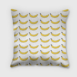 Подушка квадратная Крупный Банановый рай, цвет: 3D-принт