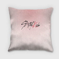 Подушка квадратная Stray kids лого, K-pop ромбики, цвет: 3D-принт