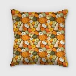 Подушка квадратная Тыквы Pumpkin, цвет: 3D-принт