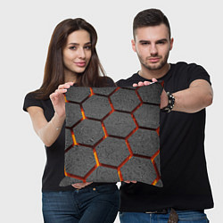 Подушка квадратная Раскаленный асфальт, цвет: 3D-принт — фото 2