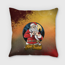 Подушка квадратная Santa love you, цвет: 3D-принт